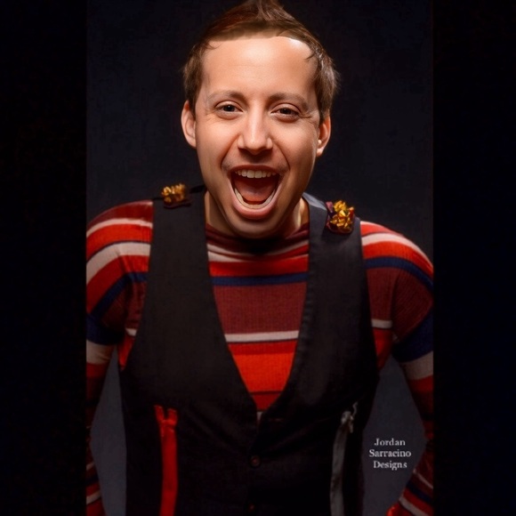 Jordan Sarracino Designs Striped Sweater&Zip Vest - Picture 1 of 1